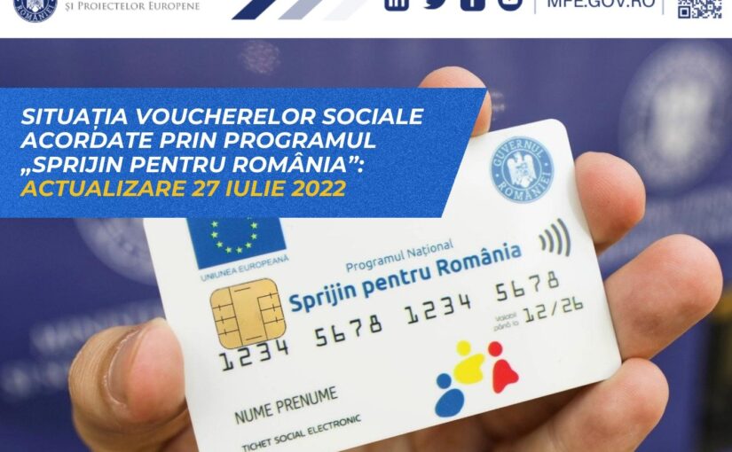 Informare privind voucherele sociale: s-au emis toate cele 2,5 milioane de carduri